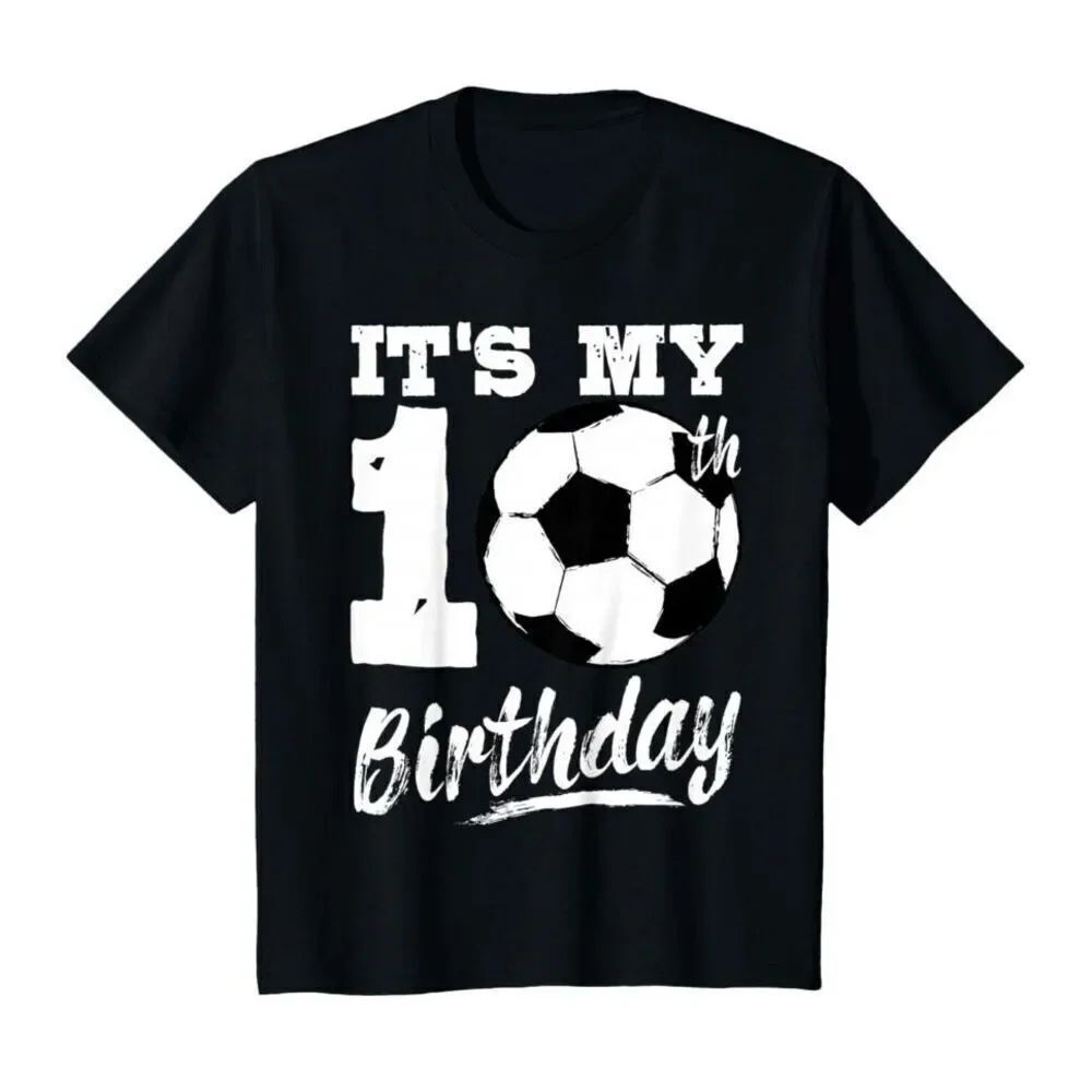 Kids Soccer 10th Birthday T Shirt